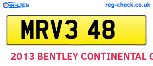 MRV348 are the vehicle registration plates.