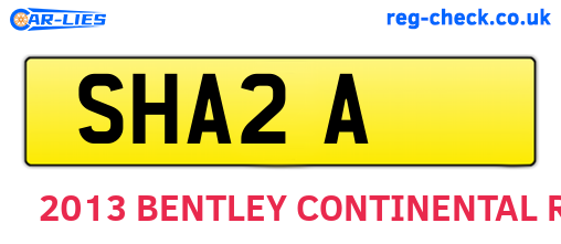 SHA2A are the vehicle registration plates.