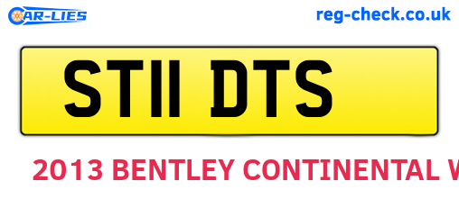 ST11DTS are the vehicle registration plates.