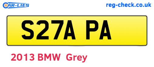 S27APA are the vehicle registration plates.