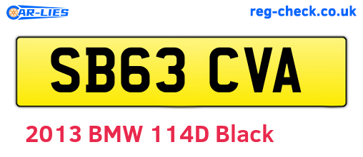 SB63CVA are the vehicle registration plates.