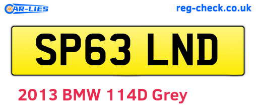 SP63LND are the vehicle registration plates.