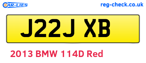 J22JXB are the vehicle registration plates.