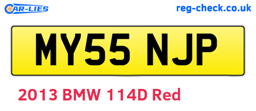 MY55NJP are the vehicle registration plates.