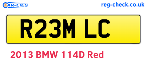 R23MLC are the vehicle registration plates.