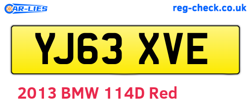 YJ63XVE are the vehicle registration plates.