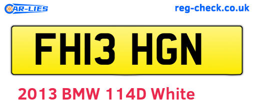 FH13HGN are the vehicle registration plates.