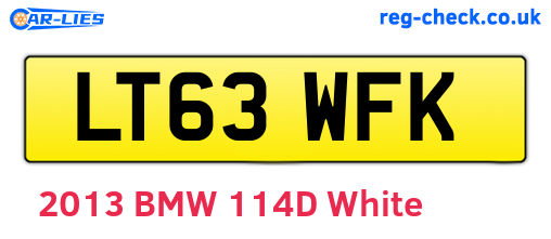 LT63WFK are the vehicle registration plates.