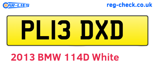 PL13DXD are the vehicle registration plates.
