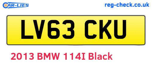 LV63CKU are the vehicle registration plates.