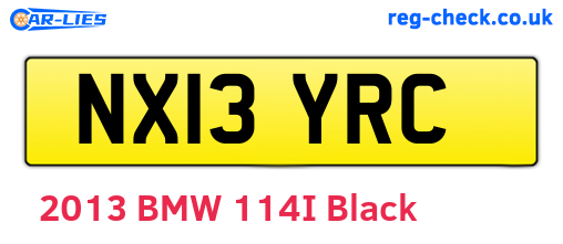 NX13YRC are the vehicle registration plates.