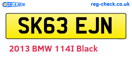 SK63EJN are the vehicle registration plates.