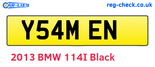 Y54MEN are the vehicle registration plates.