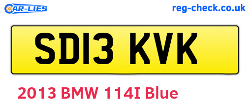 SD13KVK are the vehicle registration plates.