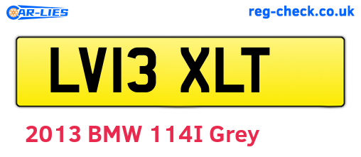 LV13XLT are the vehicle registration plates.