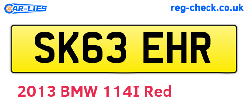 SK63EHR are the vehicle registration plates.