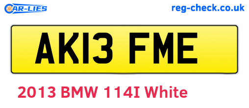 AK13FME are the vehicle registration plates.