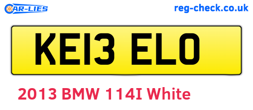 KE13ELO are the vehicle registration plates.