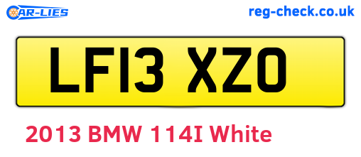 LF13XZO are the vehicle registration plates.