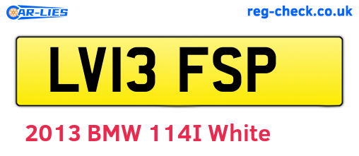LV13FSP are the vehicle registration plates.