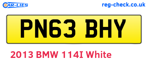 PN63BHY are the vehicle registration plates.