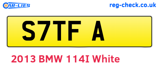 S7TFA are the vehicle registration plates.
