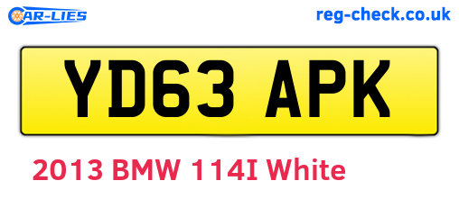 YD63APK are the vehicle registration plates.