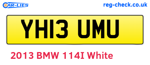 YH13UMU are the vehicle registration plates.