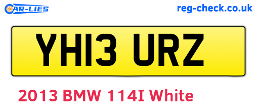 YH13URZ are the vehicle registration plates.