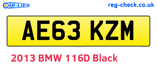 AE63KZM are the vehicle registration plates.