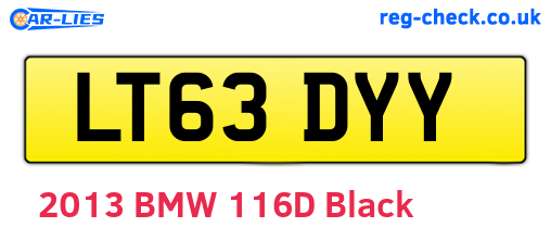 LT63DYY are the vehicle registration plates.