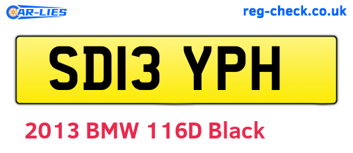 SD13YPH are the vehicle registration plates.