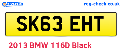 SK63EHT are the vehicle registration plates.