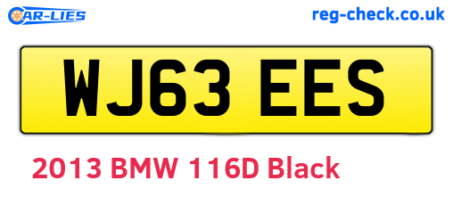 WJ63EES are the vehicle registration plates.