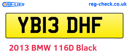 YB13DHF are the vehicle registration plates.