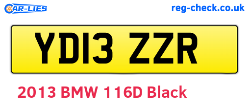YD13ZZR are the vehicle registration plates.