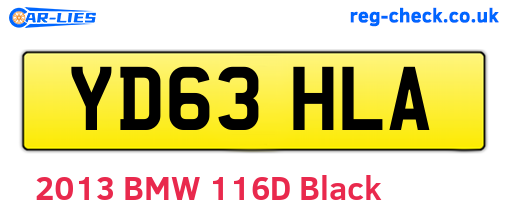YD63HLA are the vehicle registration plates.