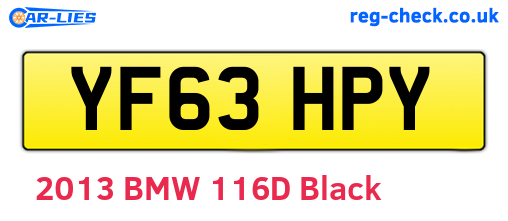 YF63HPY are the vehicle registration plates.
