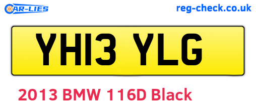 YH13YLG are the vehicle registration plates.
