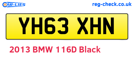 YH63XHN are the vehicle registration plates.