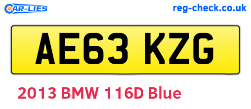 AE63KZG are the vehicle registration plates.