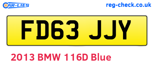 FD63JJY are the vehicle registration plates.