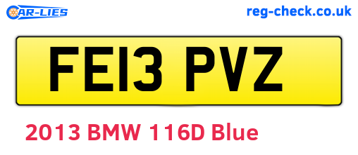 FE13PVZ are the vehicle registration plates.