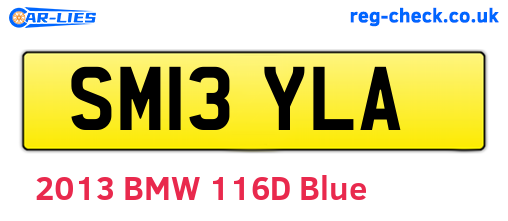 SM13YLA are the vehicle registration plates.