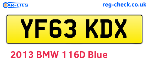 YF63KDX are the vehicle registration plates.
