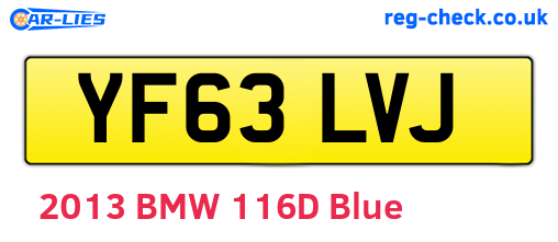 YF63LVJ are the vehicle registration plates.