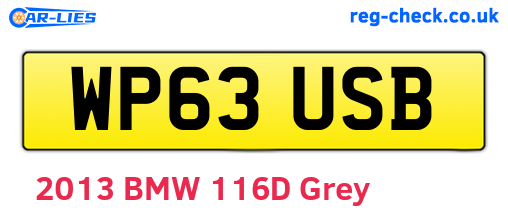 WP63USB are the vehicle registration plates.