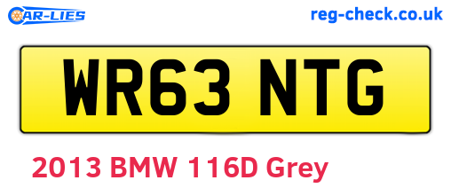 WR63NTG are the vehicle registration plates.