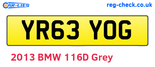 YR63YOG are the vehicle registration plates.