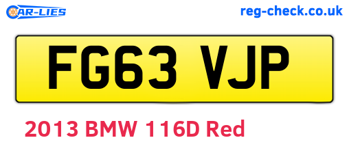 FG63VJP are the vehicle registration plates.